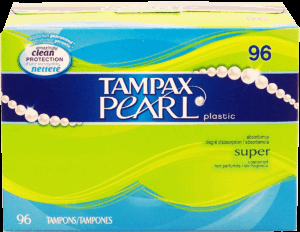 Tampax Pearl super absorbency tampons, plastic applicator 96 count