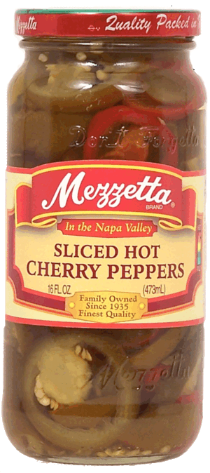 Mezzetta sliced hot cherry peppers 16 fluid ounce