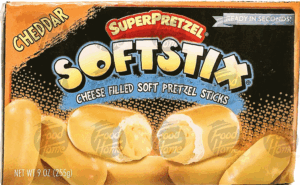 SuperPretzel Softstix cheddar cheese filled soft pretzel sticks 9 ounce