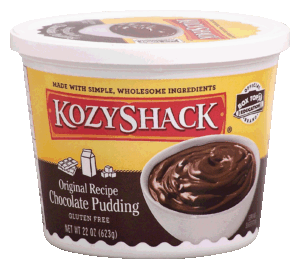 Kozy Shack original recipe chocolate pudding, gluten free 22 ounce