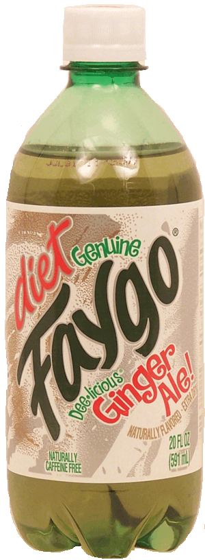 Faygo diet ginger ale, extra dry, caffeine free 20 ounce