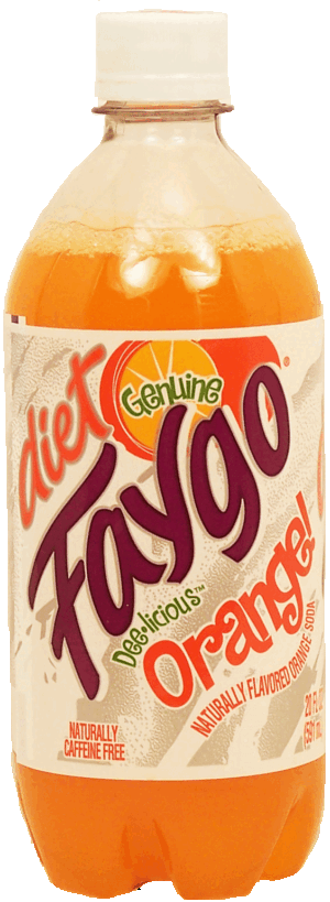 Faygo diet orange soda, caffeine free 20 ounce