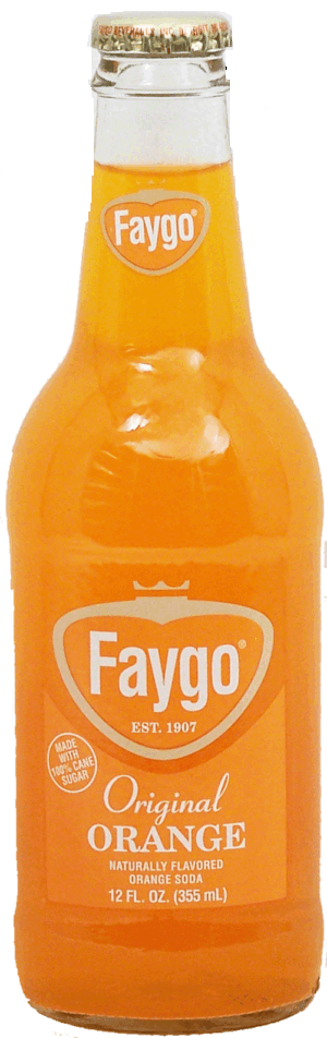 Faygo original orange flavor soda 12 fluid ounce