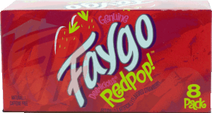 Faygo Redpop! strawberry flavored soda, 12-fl. oz. cans 8 count