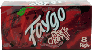 Faygo black cherry flavored soda, 12-fl. oz. cans 8 pack
