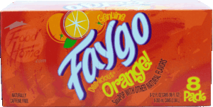 Faygo Dee-licious Orange! flavor carbonated soda, 12-fl. oz. cans 8 pack