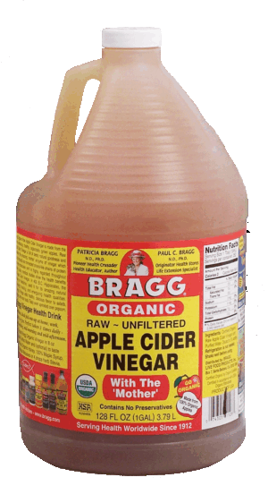 Bragg organic, raw, unfiltered apple cider vinegar 1 gallon