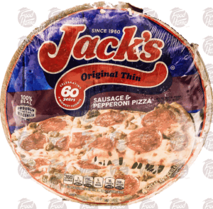 Jack's Original Thin supreme pizza with sausage, pepperoni, green peppers & onions 16.9 ounce