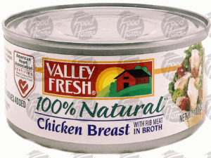 Valley Fresh chicken breast in water, 100% natural, 98% fat free 10 ounce