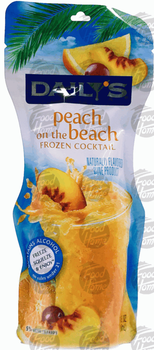 Daily's peach on the beach frozen cocktail mix, freezable bag 10 fluid ounce