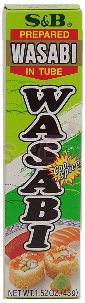 S & B prepared wasabi in tube ready to use 1.52 ounce