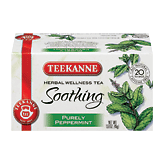 Teekanne Soothing purely peppermint herbal wellness tea, caffeine free, 20-bags 1.59 ounce