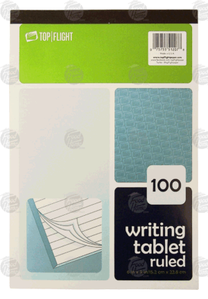 Top Flight writing tablet ruled, 100 sheets, 6 x 9 in. 1 count
