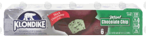 Klondike mint chocolate chip reduced fat ice cream with dark chocolate coating, 6-count 24 fluid ounce