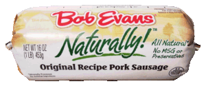 Bob Evans Naturally! original recipe pork sausage, all natural 16 ounce
