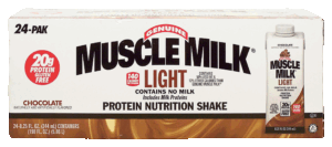 Muscle Milk Genuine light protein nutrition shake, 8.25-fl. oz., containers 24 pack