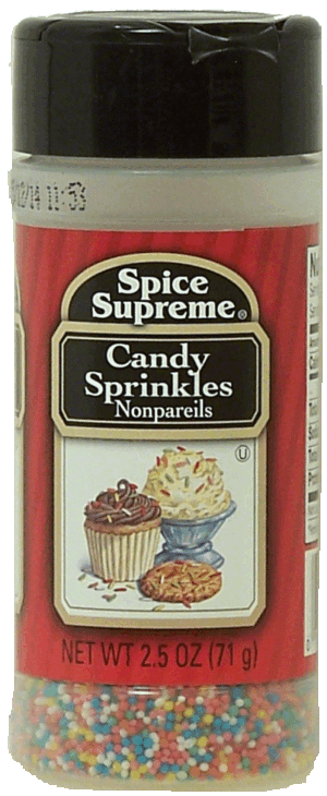 Spice Supreme candy sprinkles nonpareils 2.5 ounce