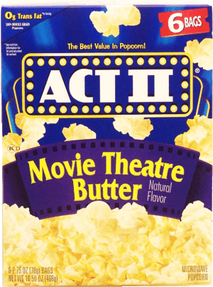Act II movie theatre butter microwave popcorn, 6-bags 16.5 ounce