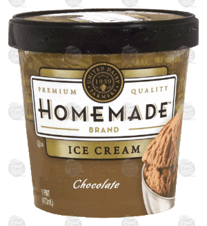 Homemade chocolate ice cream 1 pint