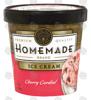 Homemade cherry cordial premium ice cream 1 pint