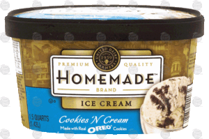 Homemade Oreo cookies 'n cream ice cream 1.5 quart