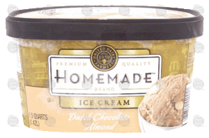 Homemade dutch chocolate almond ice cream 1.5 quart