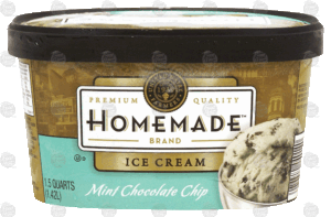 Homemade mint chocolate chip ice cream 1.5 quart