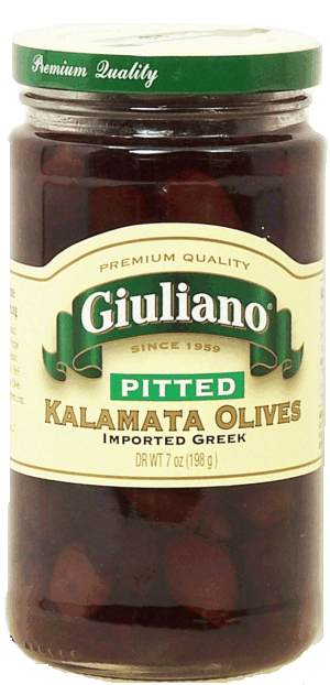 Giuliano pitted kalamata olives, imported greek 7 ounce