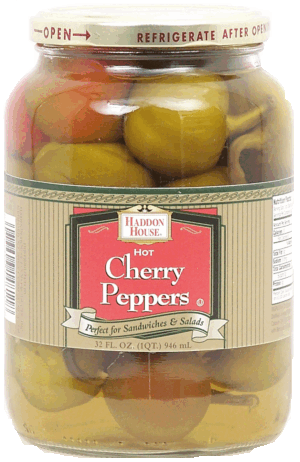 Haddon House hot cherry peppers 32 fluid ounce