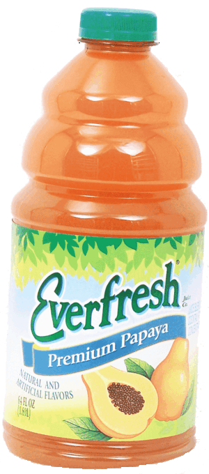 Everfresh premium papaya juice blend cocktail from concentrate, 20% fruit juice 64 fluid ounce