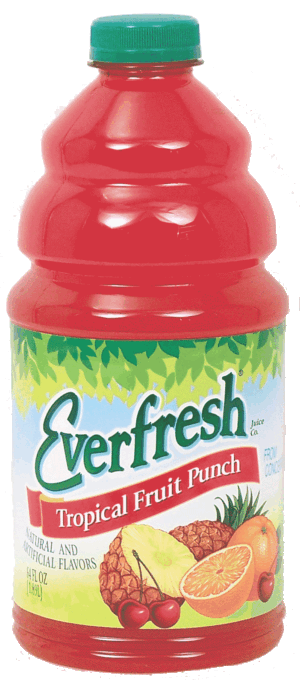 Everfresh tropical fruit punch from concentrate, 5% fruit juice 64 fluid ounce