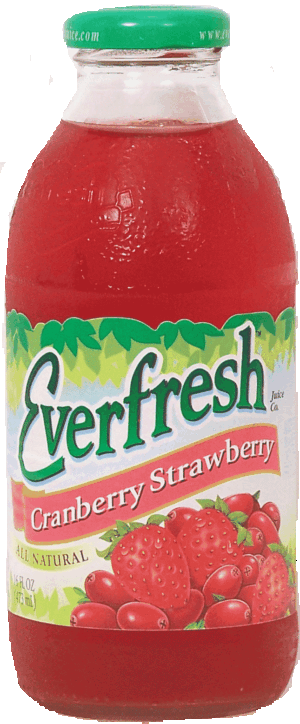 Everfresh cranberry strawberry juice, 10% juice 16 fluid ounce