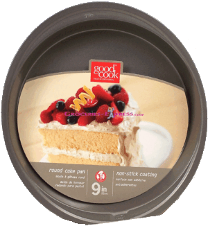 Good Cook Premium Bakeware round cake pan 9-inch, non-stick 1 count