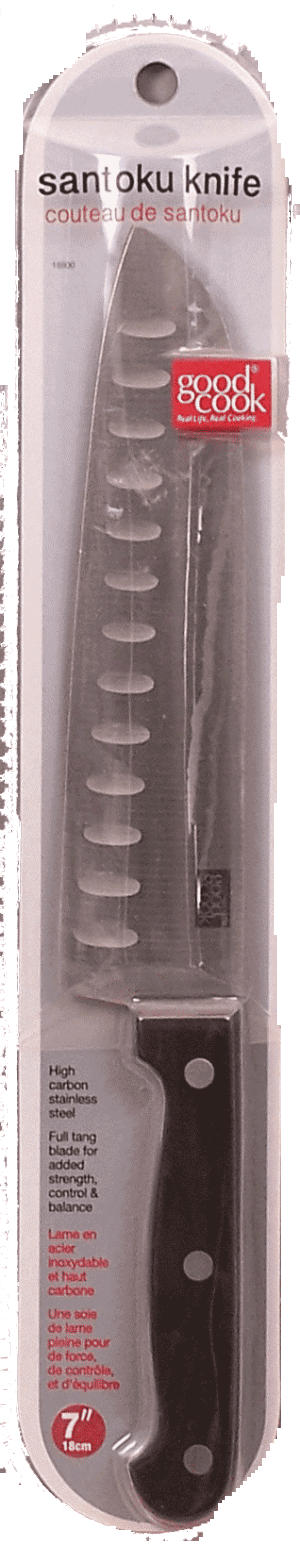 Good Cook 7 inch santoku knife, stainless steel 1 count