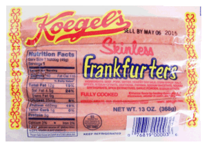 Koegel's skinless frankfurters, 8-count 13 ounce
