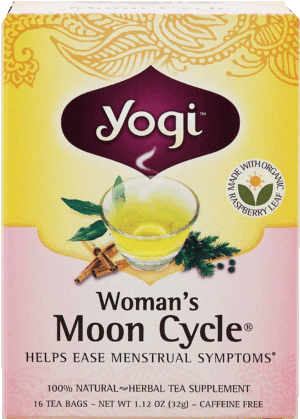 Yogi Woman's Moon Cycle herbal tea supplement helps ease menstrual symptoms 1.12 ounce