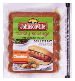 Johnsonville fully cooked cheddar turkey sausage, 6 ct 13.5 ounce