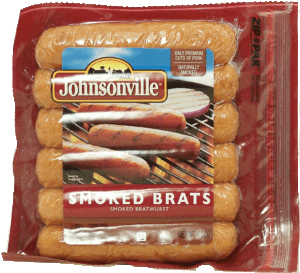 Johnsonville smoked brats; bratwurst, 6-links 14 ounce