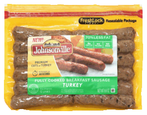 Johnsonville fully cooked breakfast sausage original recipe, 12 links 9.6 ounce