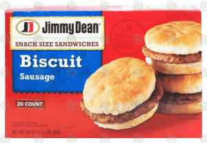 Jimmy Dean sausage biscuit, snack size sandwiches, 20 count 34 ounce