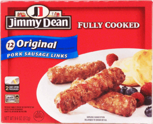 Jimmy Dean 12 fully cooked pork sausage links, original style, 2 stay-fresh packages 9.6 ounce