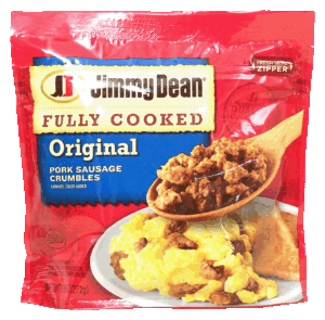 Jimmy Dean fully cooked original pork sausage crumbles 9.6 ounce