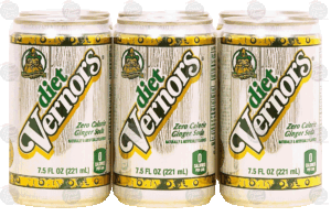 Vernors diet ginger soda (ale) zero calorie, 7.5-fl. oz. 6 pack