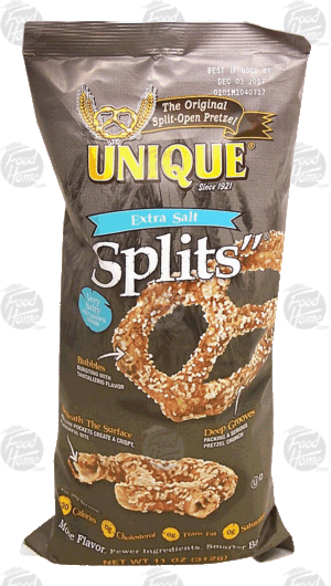 Unique Splits extra salt pretzel snack 11 ounce