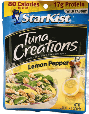 Starkist Tuna Creations zesty lemon pepper lightly marinated premium chunk light tuna 2.6 ounce