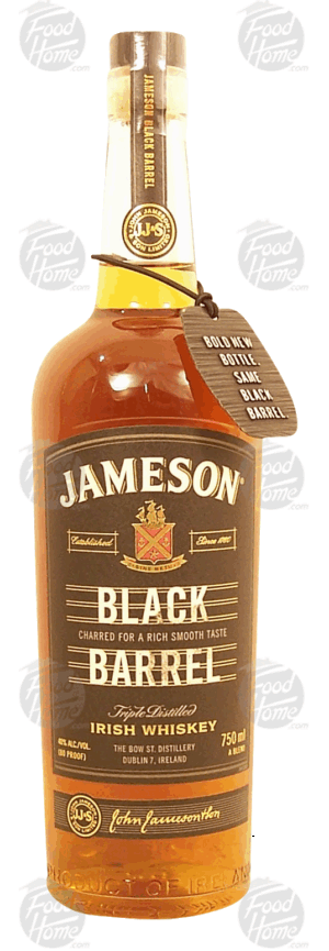 Jameson Black Barrel irish whiskey charred for a rich smooth taste, 40% alc. by vol. 750 milliliter
