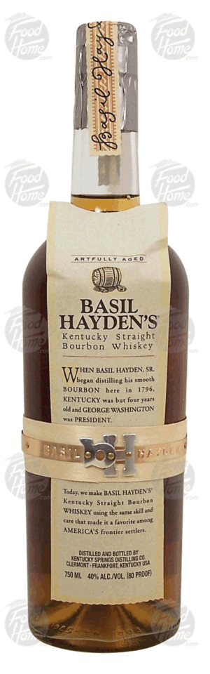 Basil Hayden's Kentucky straight bourbon whiskey, 40% alc. by vol. 750 milliliter