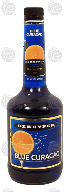 Dekuyper blue curacao, 24% alc. by vol. 750 milliliter