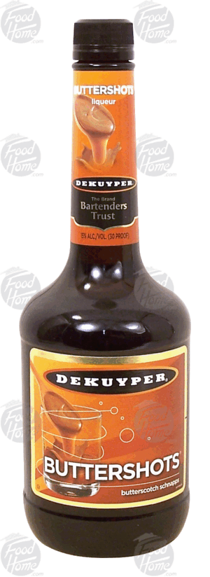Dekuyper buttershots butterscotch schnapps liqueur, 15% alc. by vol. 750 milliliter
