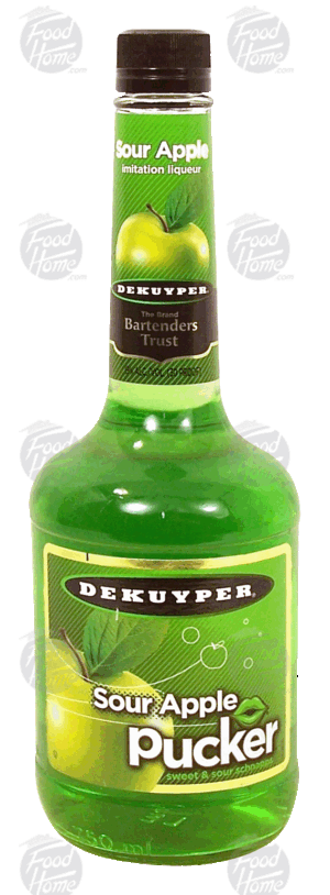 Dekuyper sour apple pucker sweet & sour schnapps, 15% alc. by vol. 750 milliliter